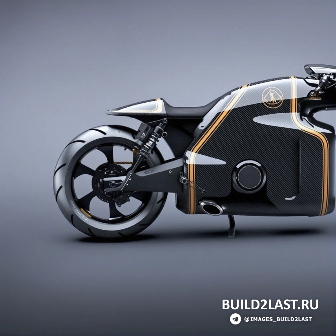 Мотоцикл Lotus C-01 с белым корпусом, черными и зелеными деталями, произведен в Германии.